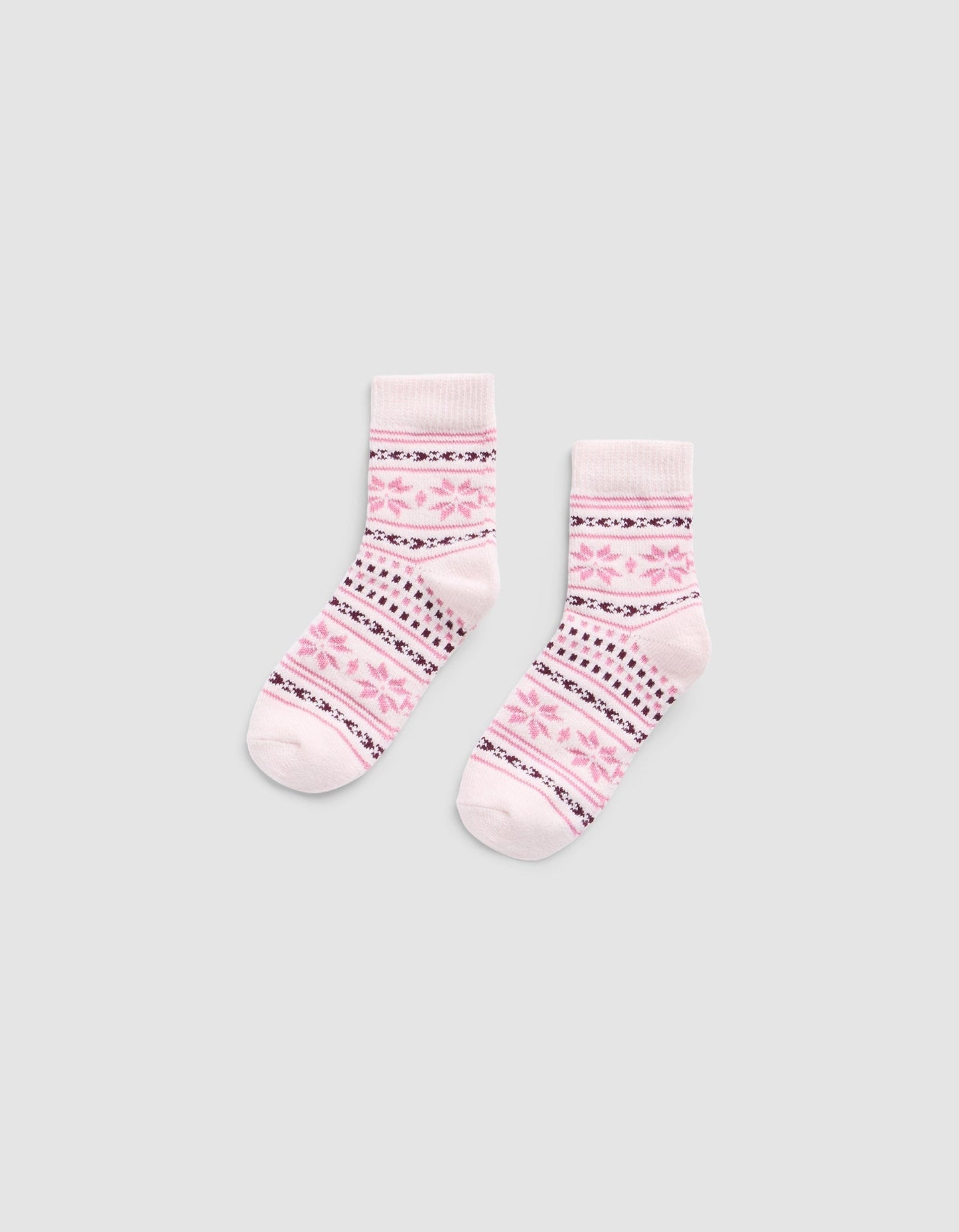 Snowflake Plush Lounge Quarter Sock - Last Chance