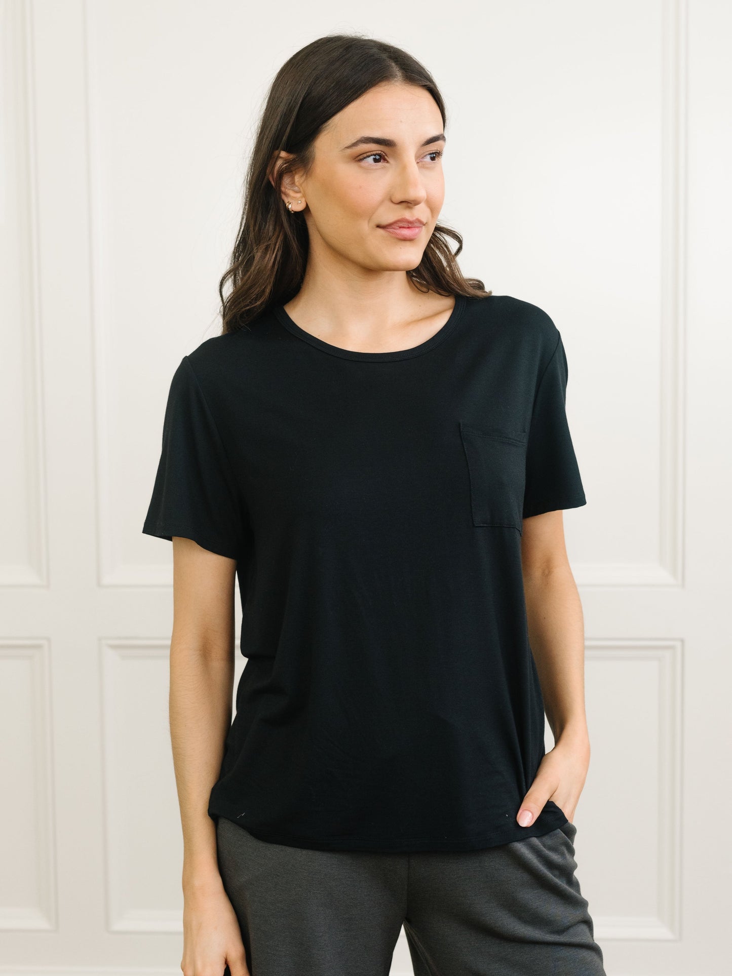 Women's Bamboo Stretch-Knit Lounge Tee - Wholesale