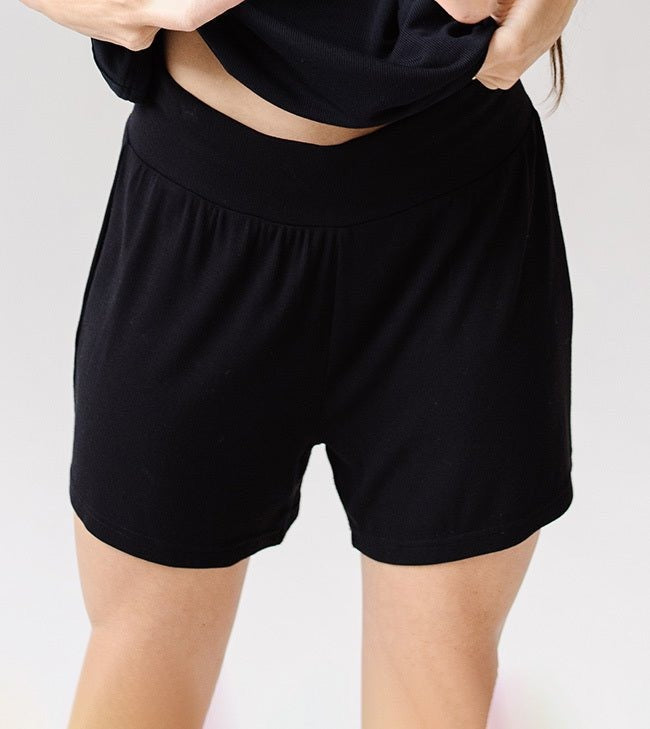 Women's Bamboo Rib-Knit Lounge Short - Wholesale