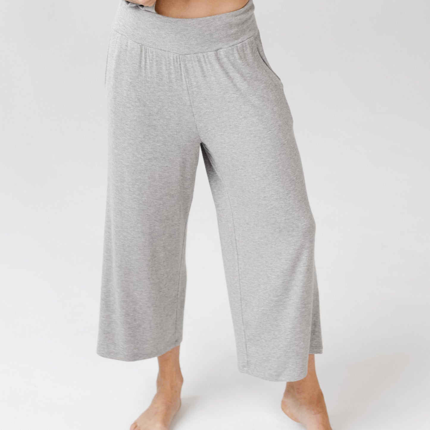 Women's Bamboo Rib-Knit Lounge Capri - Wholesale