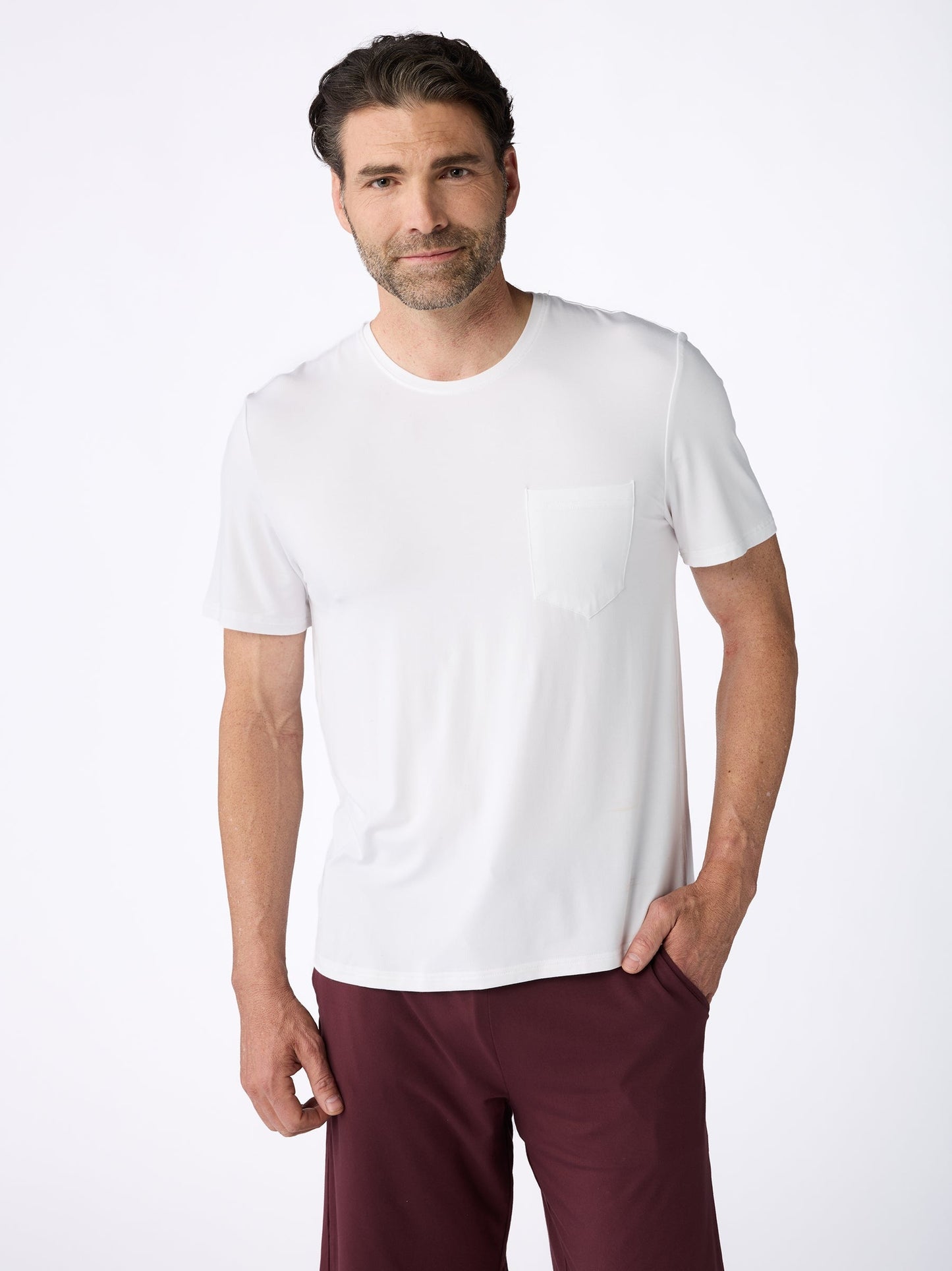 Men's Bamboo Stretch-Knit Lounge Tee - Wholesale