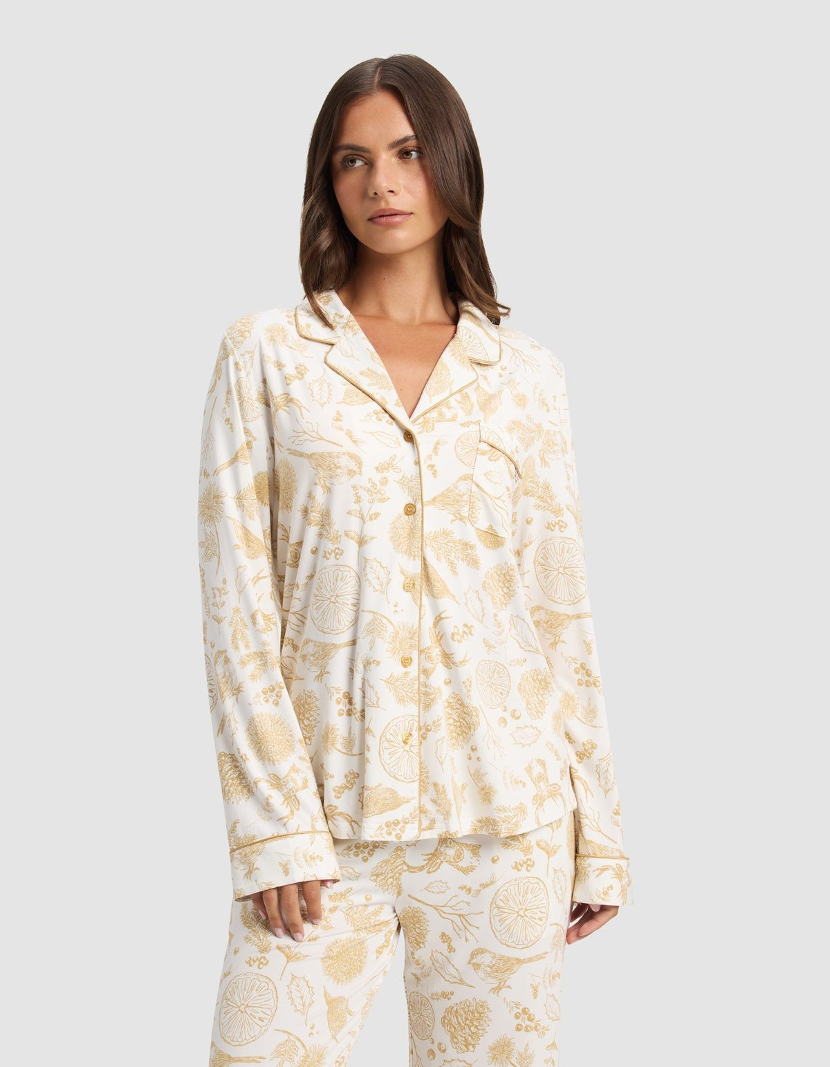Women's Bamboo Stretch-Knit Long Sleeve Pajama Top - Last Chance