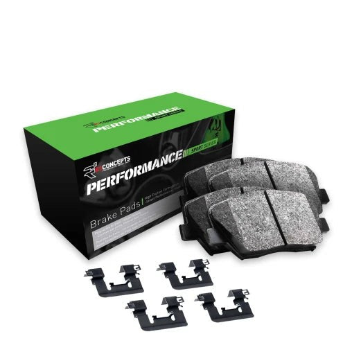 R1 Concepts Rear Performance Sport Pads & Hardware Kit | 2022+ Subaru BRZ / Toyota GR86 & 2013-2020 Subaru BRZ / Toyota 86 (2115-1124-01)