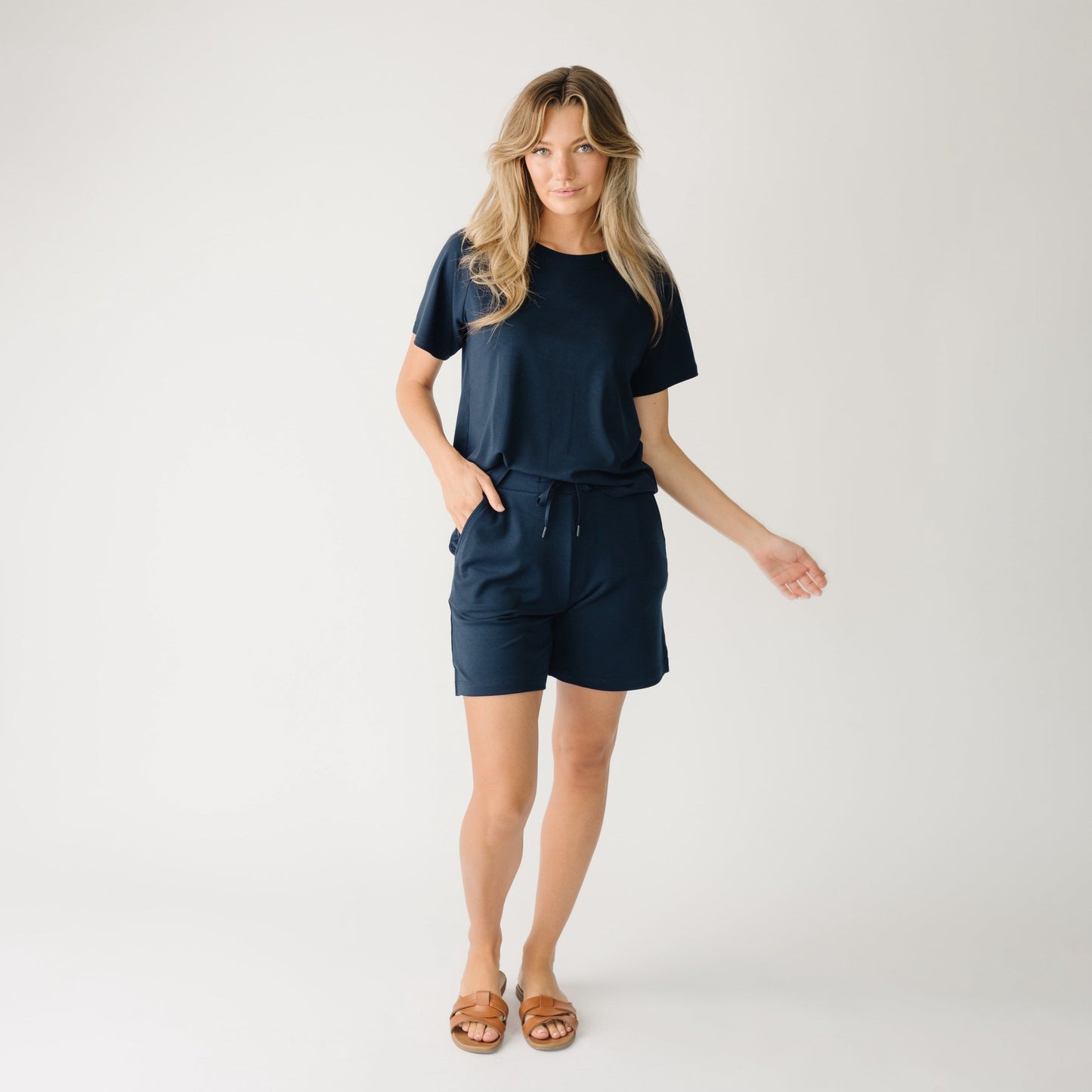 Women's Brushed Bamboo Mid-Length Shorts - Last Chance