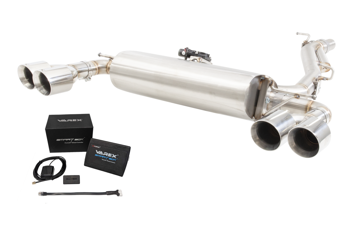 XForce Varex Valved Cat-Back Exhaust System w/ SmartBox | 2022+ Volkswagen Golf Mark 8/8.5 R (ESVGR8HVKSB)