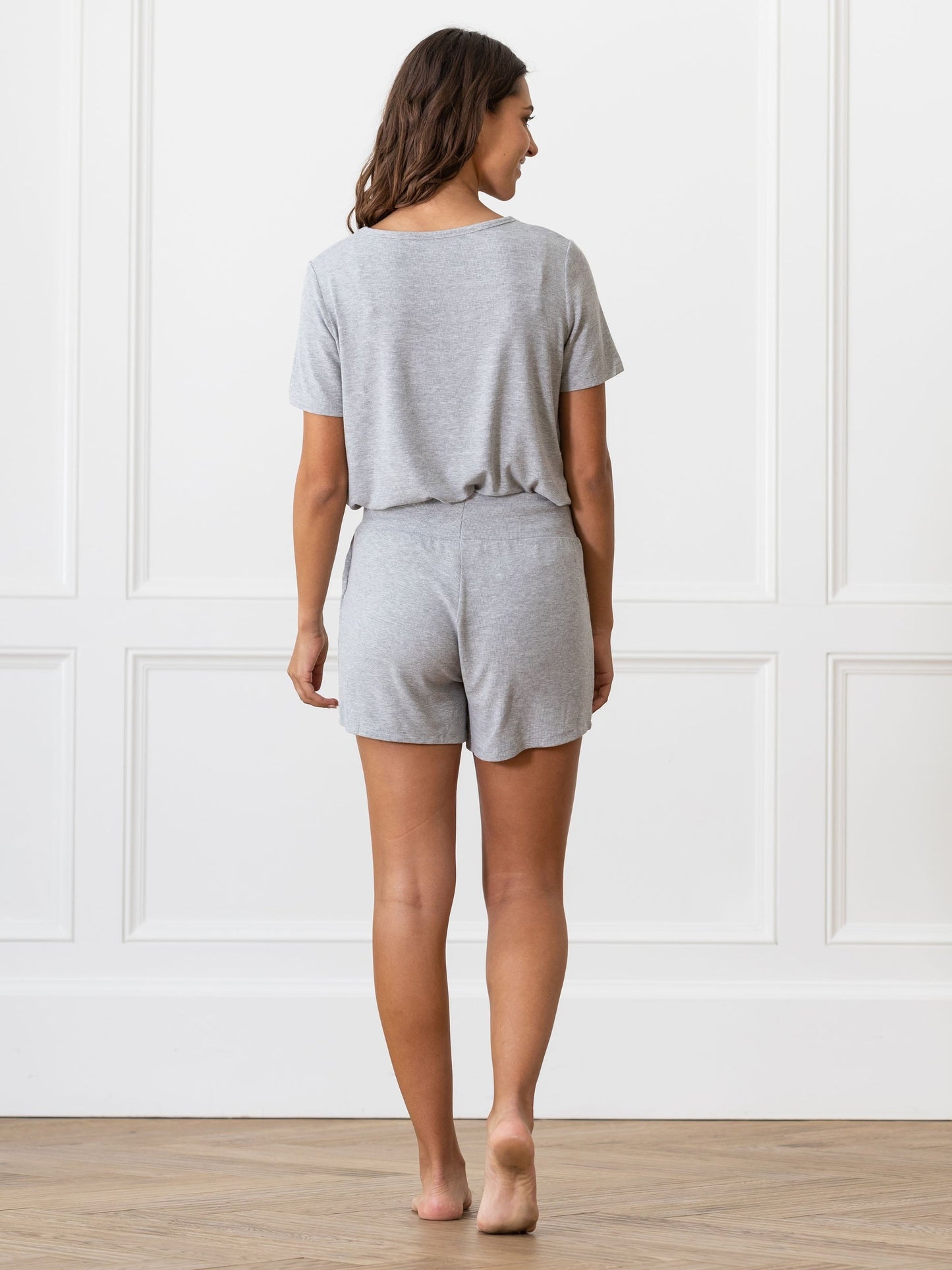 Women's Bamboo Rib-Knit Lounge Short - Wholesale