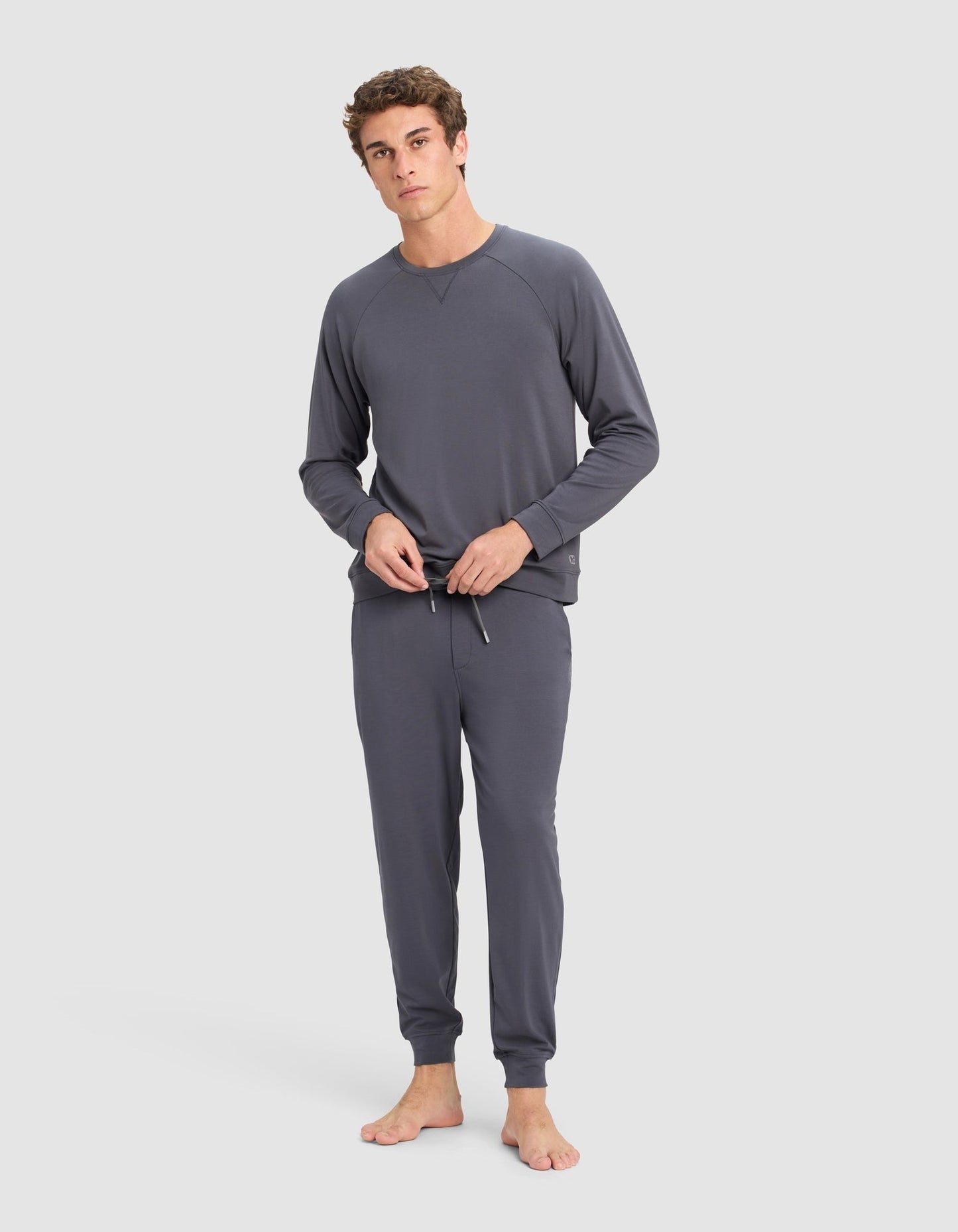 Men's Brushed Bamboo Pullover Crew - Last Chance