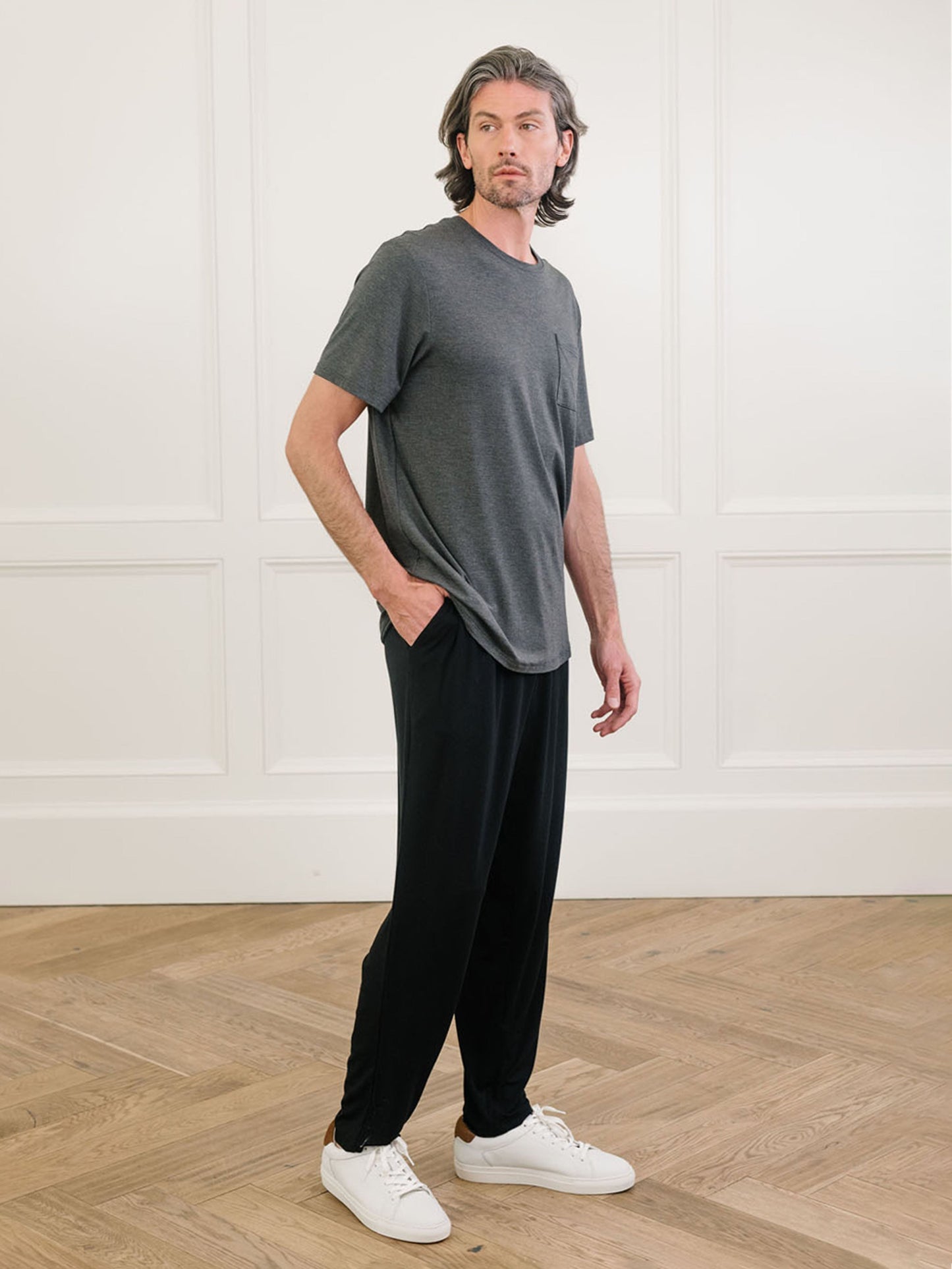 Men's Bamboo Stretch-Knit Lounge Tee - Wholesale