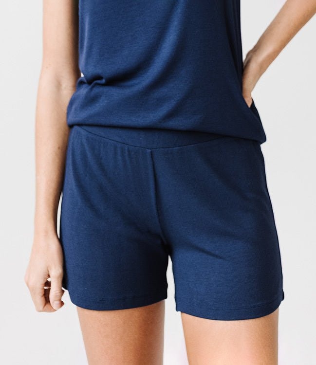 Women's Bamboo Rib-Knit Lounge Short - Wholesale