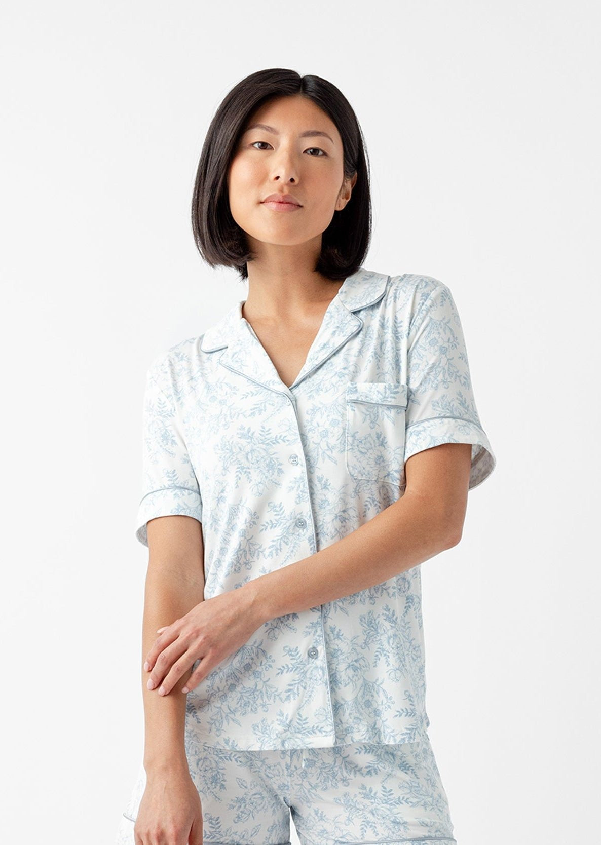 Women's Bamboo Stretch-Knit Short Sleeve Pajama Top - Wholesale