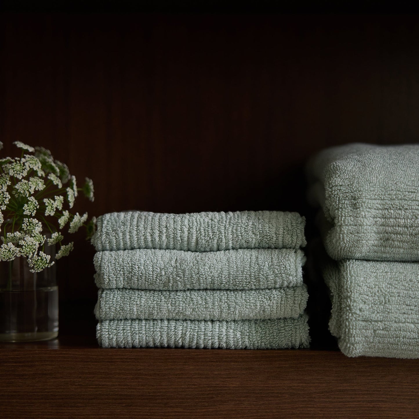 Ribbed Terry Washcloths
