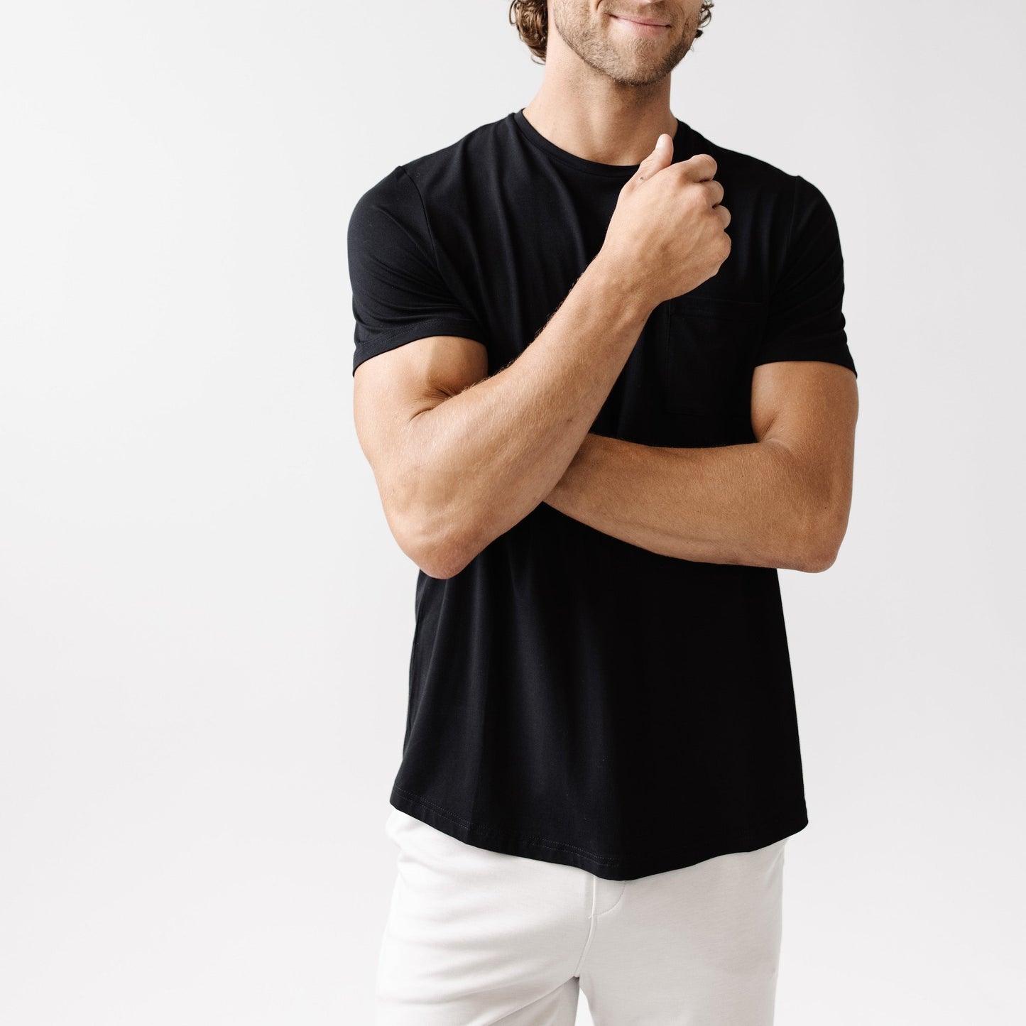 Men's Bamboo Stretch-Knit Lounge Tee - Wholesale