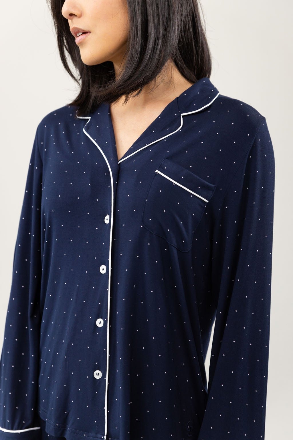 Women's Bamboo Stretch-Knit Long Sleeve Pajama Top - Wholesale